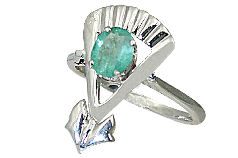 Design 10464: green emerald engagement rings