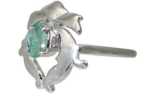 Design 10465: green emerald rings