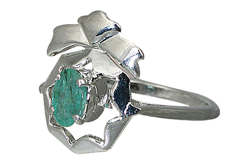 Design 10466: green emerald engagement rings