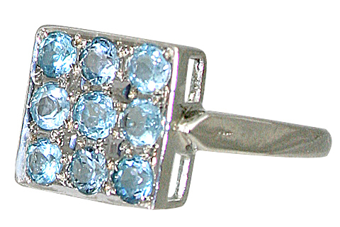 Design 10468: blue blue topaz estate, vintage rings