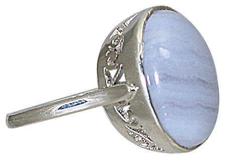 Design 10469: blue agate cocktail rings