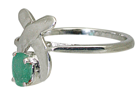 Design 10473: green emerald rings