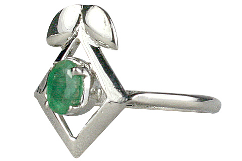Design 10649: green emerald rings