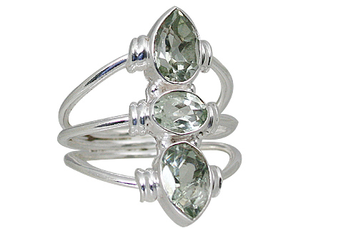 Design 10760: green green amethyst rings