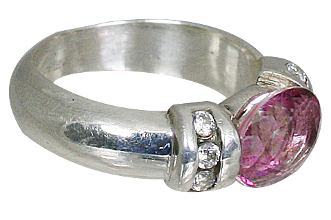 Design 10832: pink cubic zirconia brides-maids rings