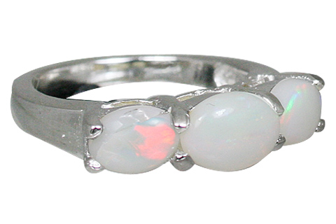 Design 10845: green,pink,white opal rings