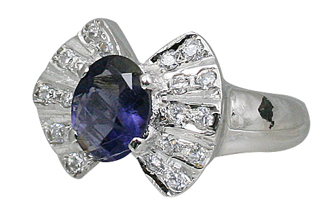 Design 10847: blue,white iolite rings