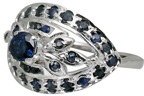 Design 10848: blue sapphire vintage rings