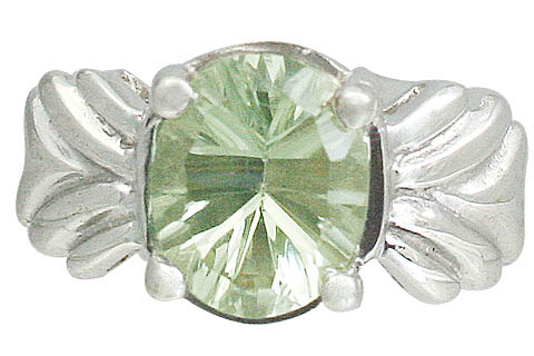 Design 11021: green green amethyst solitaire rings
