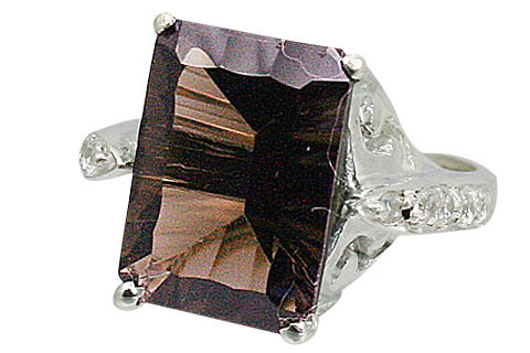 Design 11023: brown smoky quartz engagement rings