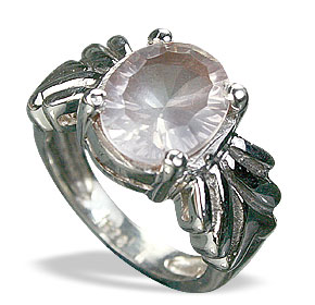 Design 11045: pink rose quartz engagement, solitaire rings