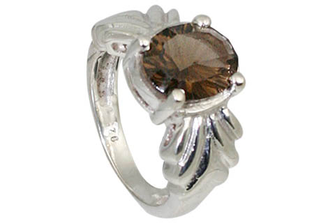 Design 11047: brown smoky quartz engagement rings
