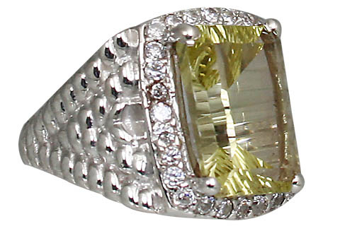 Design 11052: green lemon quartz engagement rings