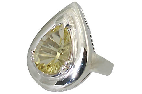 Design 11068: yellow lemon quartz brides-maids rings