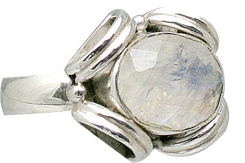 Design 11379: blue,white moonstone contemporary rings