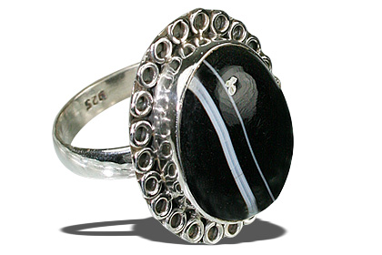 Design 11998: black onyx american-southwest rings