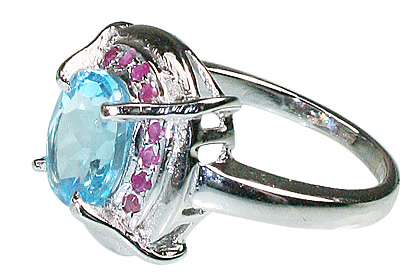 Design 12061: blue,pink blue topaz engagement, estate rings