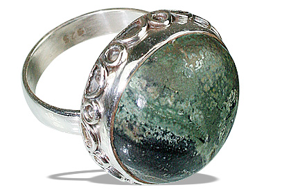 Design 12066: black,green,gray jasper american-southwest rings
