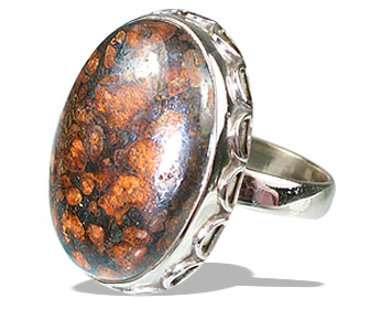 Design 12095: brown,yellow opal american-southwest rings