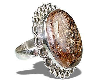 Design 12124: brown bronzite american-southwest rings