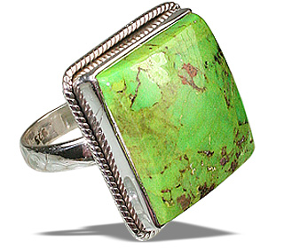 Design 12133: green,multi-color mohave american-southwest rings