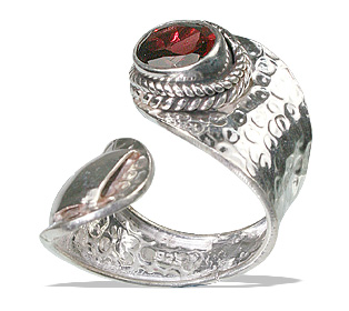 Design 12140: Red garnet rings