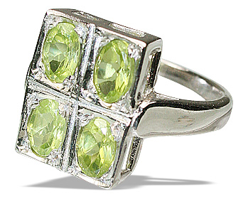 Design 12440: green peridot mens rings