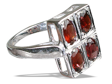 Design 12441: red garnet mens rings