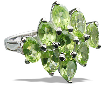 Design 12442: green peridot engagement rings