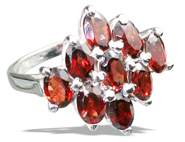 Design 12443: red garnet engagement rings
