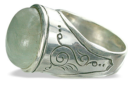 Design 13048: green aquamarine rings