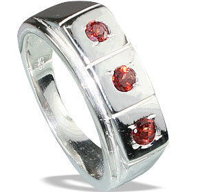 Design 13055: red garnet engagement, mens rings