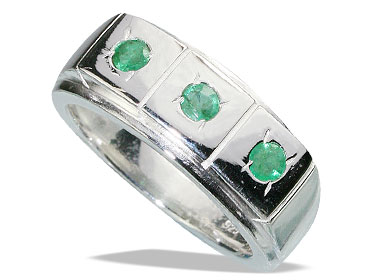 Design 13058: green emerald engagement, mens rings