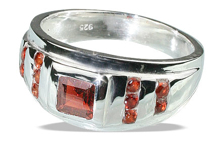 Design 13060: red garnet brides-maids rings