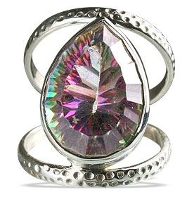 Design 13345: multi-color mystic quartz rings