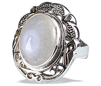 Design 13349: white moonstone vintage rings