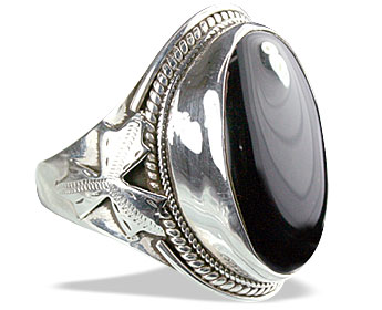 Design 13644: black onyx mens rings