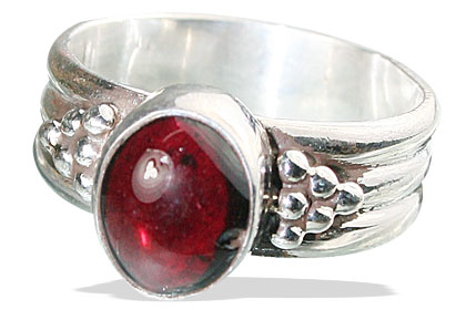 Design 13866: red garnet contemporary rings