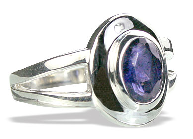 Design 14124: blue iolite contemporary rings