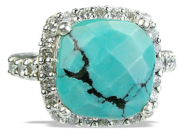 Design 14141: blue,white turquoise vintage rings