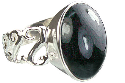 Design 14180: black onyx american-southwest rings