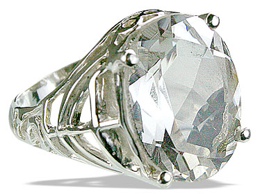 Design 14201: white crystal contemporary rings