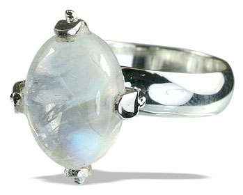 Design 14212: white moonstone contemporary rings