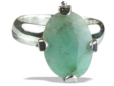 Design 14214: green emerald contemporary rings