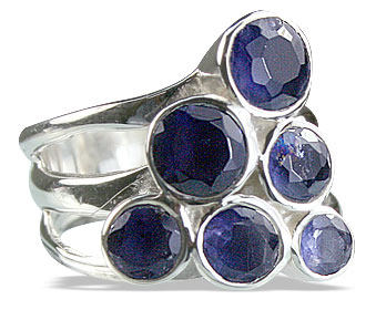 Design 14251: blue iolite cocktail rings