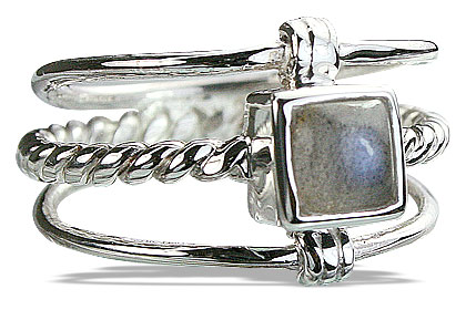 Design 14256: blue,green,gray labradorite contemporary rings