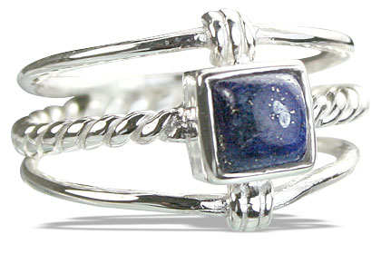 Design 14261: blue lapis lazuli contemporary rings