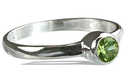 Design 14262: green peridot solitaire rings