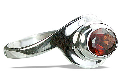 Design 14291: red garnet contemporary, mens rings