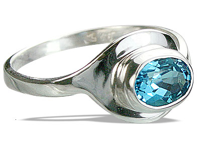 Design 14294: blue blue topaz contemporary, mens rings